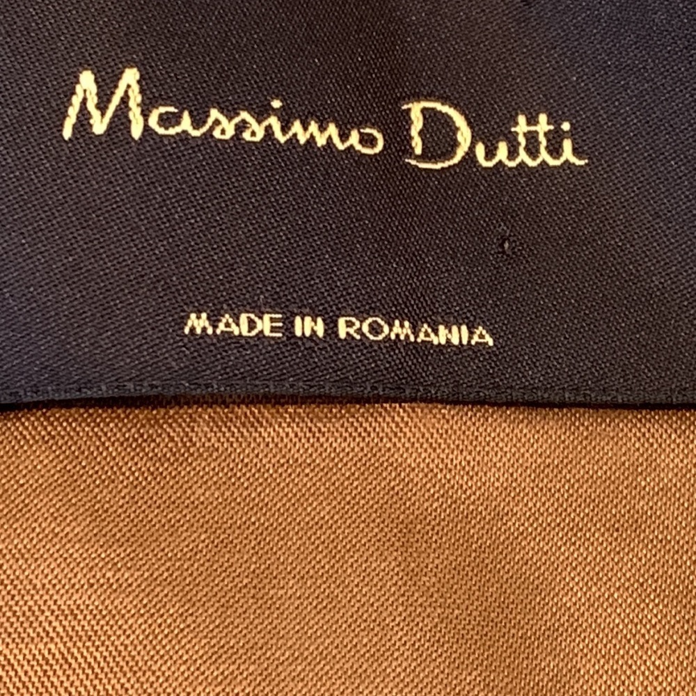 Massimo Dutti Bronze Moto Vest NWOT - Picture 10 of 11